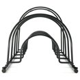 thumbnail image 4 of Pan Organizer Rack for Kitchen Cabinets, 5 Adjustable Compartments, Pantry Bakeware Lid Plate Holder, Black, 4 of 9