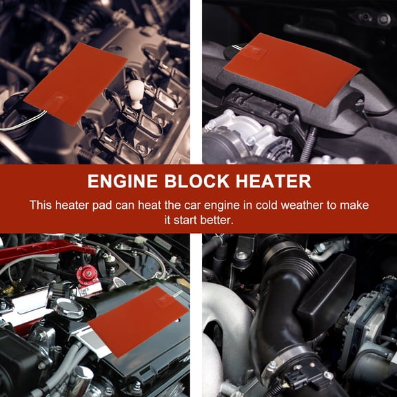 RENACLIPY Engine Block Heater with Silicone Rubber, Dark Red, and Efficient for Cold Weather Vehicle Start