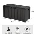 thumbnail image 2 of Bifanuo 75 Gallon Deck Box Lockable Resin Outdoor Storage Box waterproof Outdoor Container for Patio Furniture Cushions, Pillow with Wheels, 2 of 7