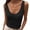 Black, variant on Womens Tank Tops, Ribbed Square Neck Vest, Summer Knitted Sweater Top Womens Shirts Beige XL