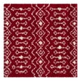 thumbnail image 2 of Unique Loom Moroccan Trellis Shag Collection Area Rug - Meknes (5' 3" Square Burgundy Red/Ivory), 2 of 6