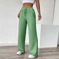thumbnail image 6 of Kopltyrfg Womens Palazzo Pants Summer Fashion 2026 High Waisted Wide Leg Drawstring Flowy Beach Trousers with Pockets (Green,L), 6 of 7