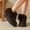 Coffee, variant on Women Platform Mid Calf Snow Boots Faux Fur Fold Over Collar Double Buckle Warm Winter Booties Coffee 9