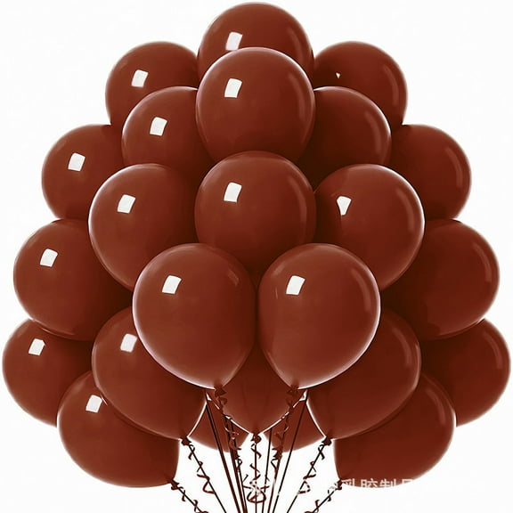 Zhuge Matte Balloons 10 inch, 60 Pcs Latex Party Balloons Helium Quality for Birthday Graduation Baby Shower Baseball Nautical Wedding Party Decorations ，Coffee