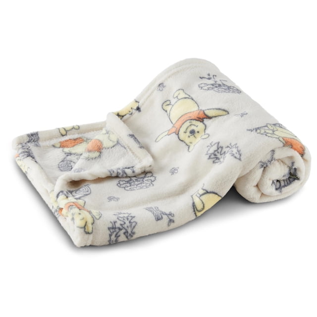 Manta de franela para bebé Disney con forro polar Mickey Minnie Pooh Dumbo