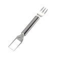 thumbnail image 3 of Viflosae 2 in 1 Watermelon Slicer Cutter Stainless Steel Fruit Cutter Head Portable Windmill Design Melon Cuber with fork Quick Slice Server Tool Kitchen Gadget for Home Summer Fruit Cutting, 3 of 7