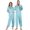 Light Blue, variant on Unisex Solid Color Long-Sleeve Jumpsuit - Comfortable Loose Fashion Casual Romper, Light Blue Size L