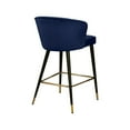 thumbnail image 5 of Meridian Furniture Cassie 28"H Velvet Bar Stool in Navy (Set of 2), 5 of 5