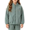 thumbnail image 7 of YUANxueke Casual Athletic Fleece Jacket for Kids, Full Zip Long Sleeve Warm Coat, Fashion Sports Outwear with Patchwork Pockets, 7 of 7