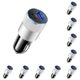 thumbnail image 2 of Scienceny Adaptador de carga para automóvil USB PD Reemplazo de 2 puertos 3.1A Toma de corriente de teléfono antiflaming de carga rápida Negro Plata 10piezas, 2 of 6