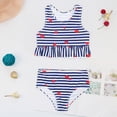 thumbnail image 4 of NOLDARES Little Girls Cute Swimsuit Two Piece Adjustable Straps Bikini Set Swimwear for Pool Days(White,8), 4 of 8