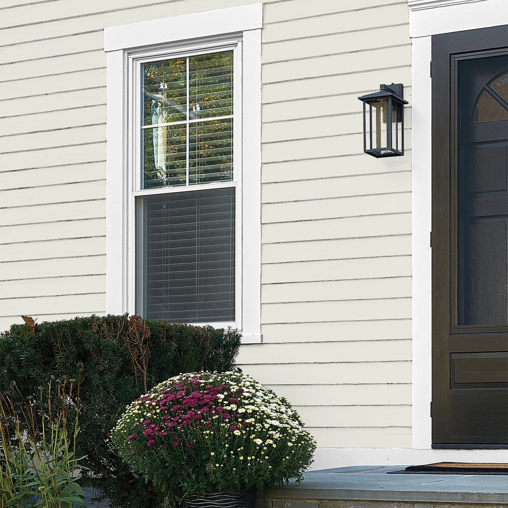 Glidden HEP Silvery Moon / Gray Flat Exterior Paint with Primer, 1 Gallon