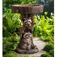 thumbnail image 3 of Plow & Hearth Resin Raccoon Birdbath, 3 of 6