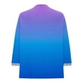 thumbnail image 6 of FNFYFH Womens Plus Size 3/4 Sleeve Tops Gradient Crew Neck T-shirt Loose Fit Summer Tee Tunic Top, 6 of 7