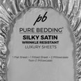 thumbnail image 5 of Satin Sheets Double/Full [4-Piece, Grey] Hotel Luxury Silky Bed Sheets - Extra Soft 1800 Microfiber Sheet Set, Wrinkle, Fade, Stain Resistant - Deep Pocket Fitted Sheet, Flat Sheet, Pillow Cases, 5 of 5