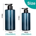 thumbnail image 2 of Botellas dosificadoras de champú reutilizables, paquete de 2, dispensador de champú y acondicionador con bomba, para ducha y baño, 300 ml y 500 ml, 2 of 7