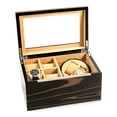 thumbnail image 2 of Fashion Lacquered Ebony Burl Finish Dual Watch Winder (11.75 X 6.5) Made In China gm8734, 2 of 2