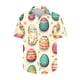 thumbnail image 3 of Blusas y camisas de manga corta con cuello en V Camisa estampada de Pascua para hombre Camisa abotonada Top de poliéster para hombre, 3 of 4