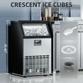 thumbnail image 2 of FREE VILLAGE Commercial Crescent Ice Makers Machine Stainless Steel Makers 120 Lbs/24H with 26.5 Pounds Storage Capacity Crescent Ice Cubes Freestanding Party/Bar/Restaurant, 2 of 7