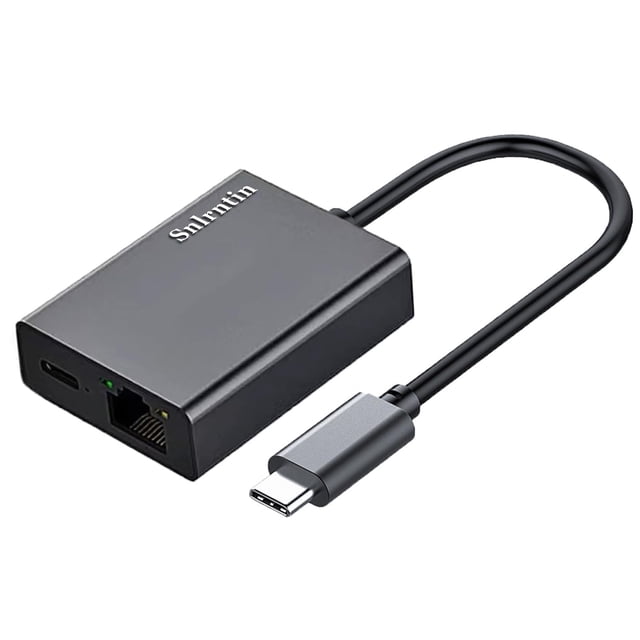 Adaptador de red USB C a RJ45 Snlrntin para Google TV negro