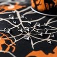 thumbnail image 4 of Voglyf Spooky Ghost Pumpkin Halloween Table Runner, 13脳72 Inch Farmhouse Linen Table Decor With Bat Spider Web Haunted Castle Pattern For Halloween Party Dining Table Centerpiece(#D), 4 of 6