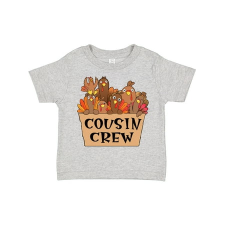 

Inktastic Cousin Crew Cute Turkey Family Gift Toddler Boy or Toddler Girl T-Shirt