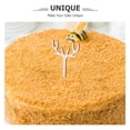 thumbnail image 3 of PTOOTP Wooden Deer Antlers Cake Toppers Beige Boho Inspired for Festive Charm, 3 of 7