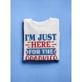 thumbnail image 3 of Just Here For The Sparkles Sweatshirt Women -Image by Shutterstock, Female Large, 3 of 4