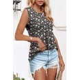 thumbnail image 3 of KISSMODA Womens Round Neck Sleeveless Shirts Summer Casual Pleated Tank Tops S-3XL, 3 of 4