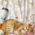 thumbnail image 6 of Orinice Cute Cat Round Table Cover Stain Resistant Washable Indoor Outdoor Tablecloth Kitchen Dining Wedding Parties Picnic Camping 100% Polyester Mother's Day 54-58, 6 of 8