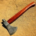 thumbnail image 2 of 20" Hand Forged Danascus Wood Handle Hatchet Outdoor Camping Hunting Axe Sheath, 2 of 3