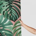thumbnail image 3 of Awypu Bathroom Shower Curtain Set with Hooks - Summer Palm Leaf Hawaii California Tree Jungle - Waterproof - Multiple Sizes White, 3 of 7