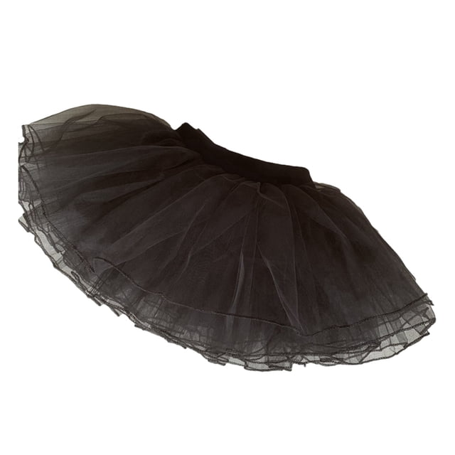 Minnieouse niña niño traje tul ballet danza conjunto ropa de baile tutú de cuatro capas vestido de cumpleaños hilo medio / negro s / Type2 NO2
