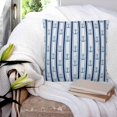 thumbnail image 4 of Navy Blue Anchor Nautical Throw Pillow Covers, Soft Pillowcases with Invisible Zipper, Blue Coastal Ocean Decorative Square Pillow Cushion Covers for Living Room Couch Sofa Bed 16x16 Inches, 4 of 8