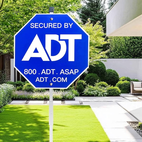 28" Security Signs for Yard with Stake,100% Aluminum ADT Security Signs, Weatherproof for Yard, Lawn, Garden,10" x 10" x 28"