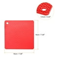 thumbnail image 2 of Unique Bargains Silicone Trivet Mats 4pcs, Hot Pot Holders Pads Heat Resistant Table Dish Drying Mat or Placemats-Red, 2 of 5