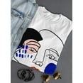 thumbnail image 3 of Line Art Woman Face T-Shirt Women -Image by Shutterstock, Female 5X-Large, 3 of 4