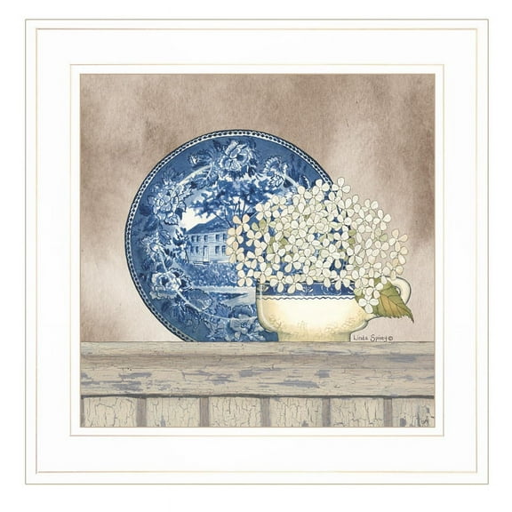 Farmhouse Blues I by Linda Spivey Print Wall Art Wood Multi-Color