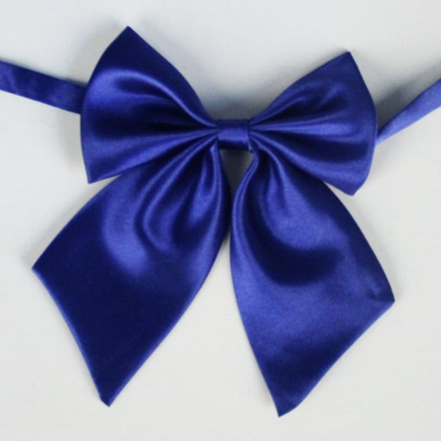 Elegant Solid Color Polyester Silk Bow Tie for Students Attachees and Flight Attendants Functional Accessory for Everyday Wear