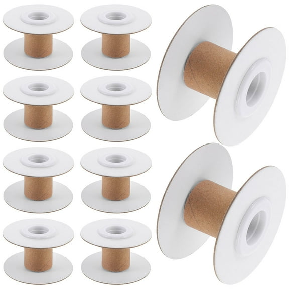 HEALEEP 20Pcs Empty Paper Spools for Organizer Ribbon Reel Bobbins Assorted Color for Home Use