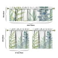 thumbnail image 6 of Leaves Of Green Plants 3-Piece Kitchen Curtains Set Kitchen Curtains Sets with Valance for Windows Rod Pocket Machine Washable Kitchen Decor(54"x18"+2x27.5"x24"), 6 of 6