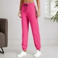 thumbnail image 2 of Fiaer Baggy Sweatpants Women Oversized Red Pants High Waisted Drawstring Casual Trendy Side Zipper Pocket Trousers Hot Pink XXXXL, 2 of 6