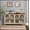 Beige, variant on Elegant European Antique Style 4-Door Cabinet with Tempered Glass Doors,for Dining Room,Living Room,Hallway,Easy Assembly