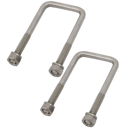 

Unique Bargains M6 Thread 35mm Inner Width 304 Stainless Steel Square U Bolt Silver Tone 2pcs