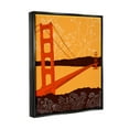 thumbnail image 3 of Stupell Industries Floral Pattern Water Bridge Graphic Art Jet Black Floating Framed Canvas Print Wall Art, Design by Shane Donahue, 3 of 6