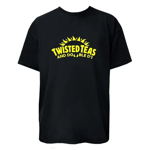 Twisted Teas And Double D Graphic Design Funny Drink Humor Apparel Unisex T-Shirt, up to Size 5XL