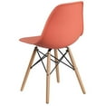 thumbnail image 4 of Bowery Hill 17.5'' Modern Plastic/Wood Accent Chair In Peach Pink, 4 of 4
