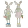 Pack of 2 Pastel Bunny Couple with Bunny Slippers Easter Decorations 41"