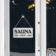 thumbnail image 6 of Wooden Hanging Sign Plaque Sauna Relax ~ Refresh ~ Renew Board Hanging Wood Sign, House Wood Sign For Garden Yard Home Farmhouse 12X6 Inch, 6 of 7