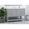 thumbnail image 2 of Elegant Decor Theo 48" Steel and Solid Wood Single Bathroom Vanity in Gray, 2 of 8